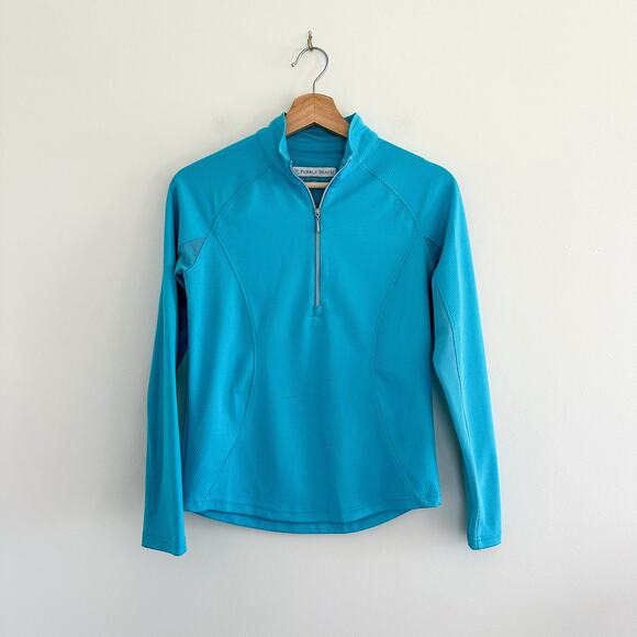 Pebble Beach 1/2 Zip Pullover Activewear Jacket Blue XS - Picture 1 of 9